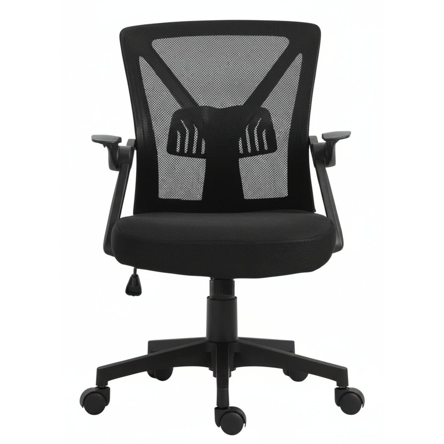 Silla Ergonómica Giratoria para Oficina con Respaldo en Malla y Brazos Abatibles