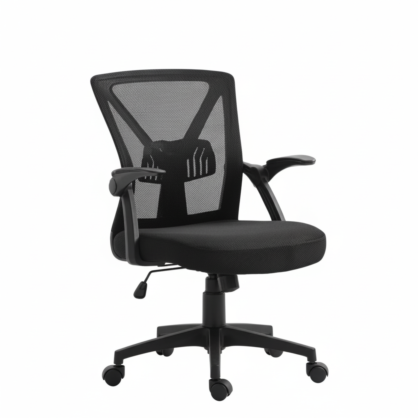 Silla Ergonómica Giratoria para Oficina con Respaldo en Malla y Brazos Abatibles