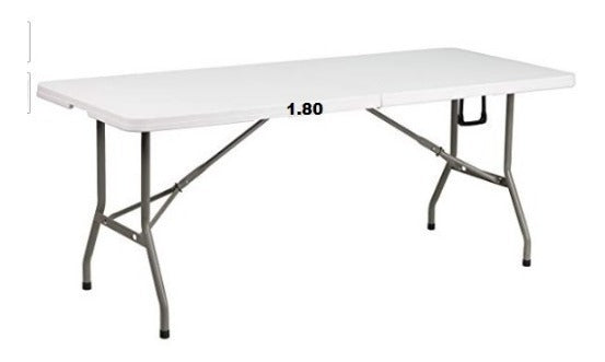 Mesa Plegable X Dos Unidades Medidas 1.80cms X74cms X75 Cms