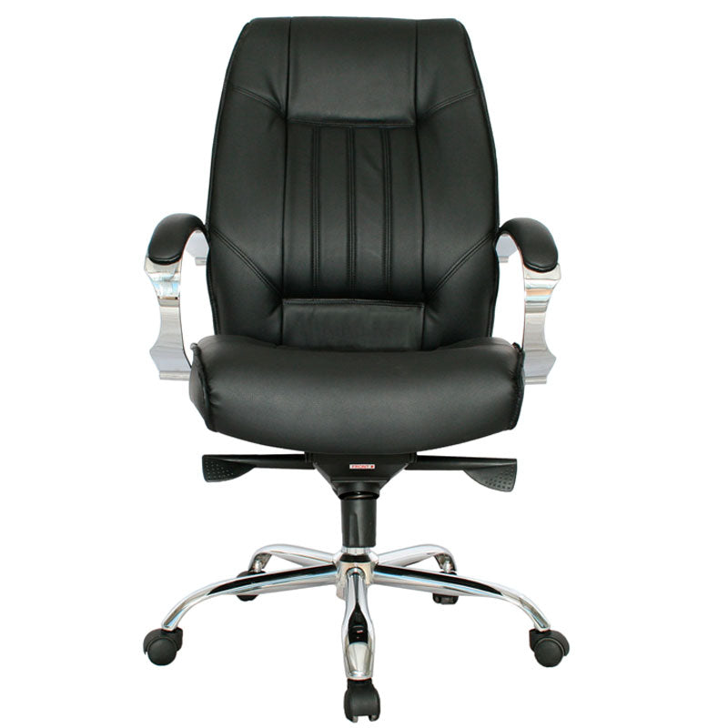 SILLA ERGONOMICA GIRATORIA PARA OFICINA CROMO ALTA