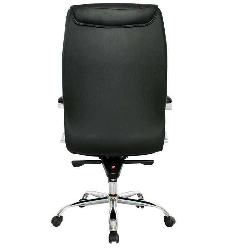 SILLA ERGONOMICA GIRATORIA PARA OFICINA CROMO ALTA