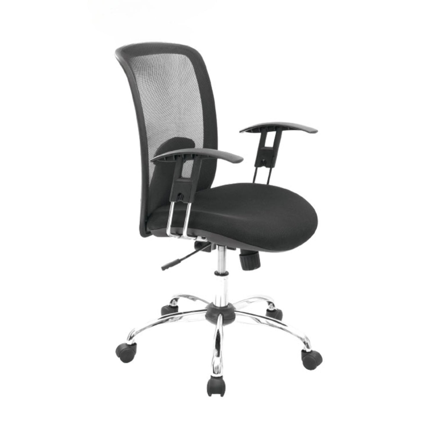 Silla Ejecutiva Roma Ergonomica Brazo en T Base Cromada Graduable