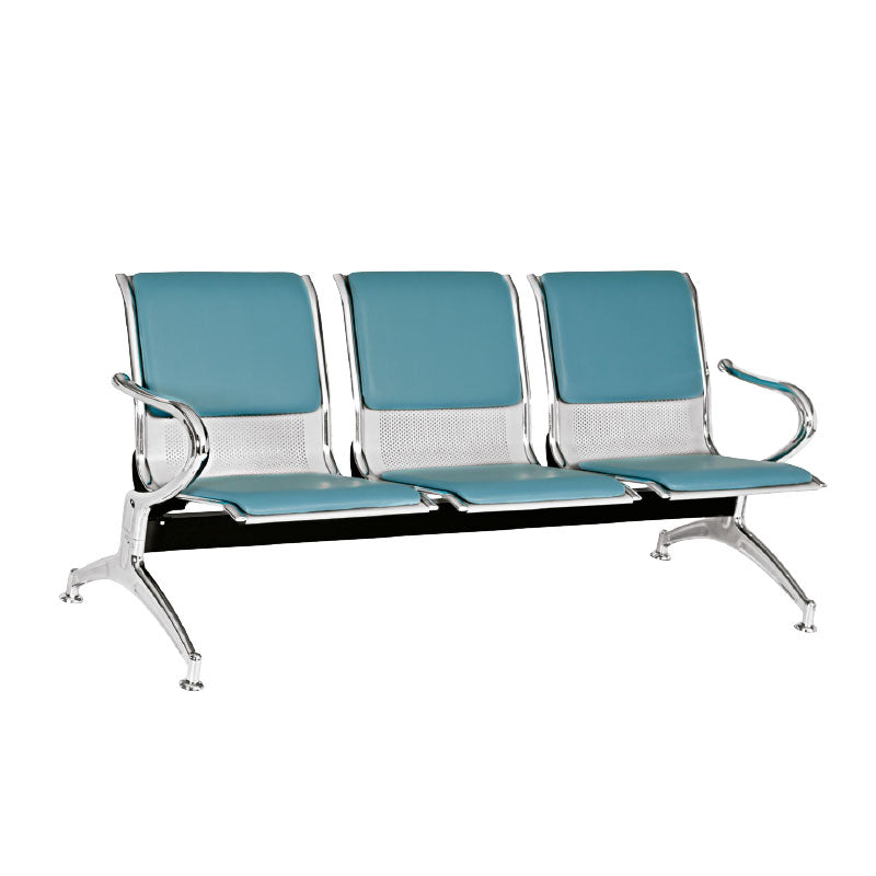 Asiento Tandem Silla de Espera Coca Acero Base Cromada Tapizado