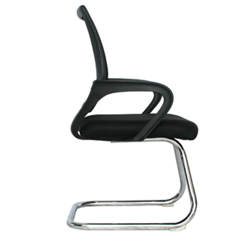 Silla Interlocutora Ergonomica Atlanta Brazo Fijo Estructura Cromada
