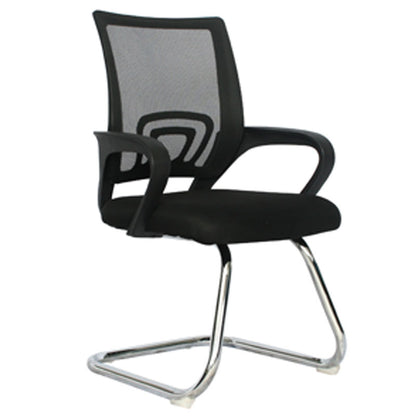 Silla Interlocutora Ergonomica Atlanta Brazo Fijo Estructura Cromada