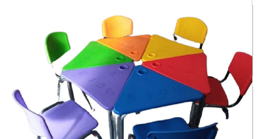 Juego De Mesas Y Sillas Infantil, Preescolar, Colegio.