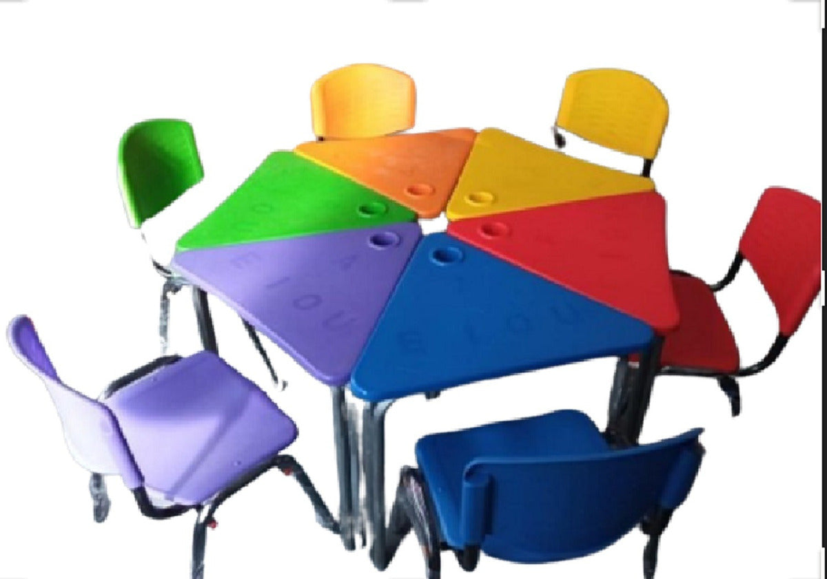 Juego De Mesas Y Sillas Infantil, Preescolar, Colegio.