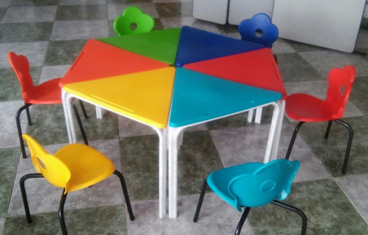 Mesa Hexagonal Para Colegios, Jardines, Instituciones 