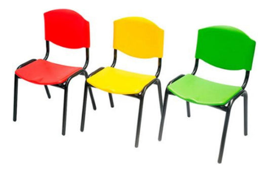 Silla Infantil Isoceles En Estructura Metálica