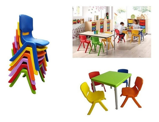 Silla Infantil, Para Educación En Varios Colores Para Jardin