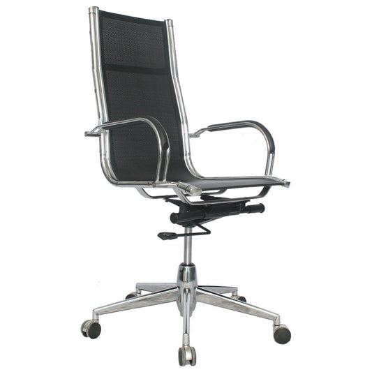 Silla Gerencial Offis Alta Ergonomica Brazo D Base Cromada