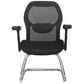 Silla Interlocutora Ergonomica Monaco de Lujo  Brazo Graduable Estructura Cromada