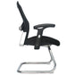 Silla Interlocutora Ergonomica Monaco de Lujo  Brazo Graduable Estructura Cromada