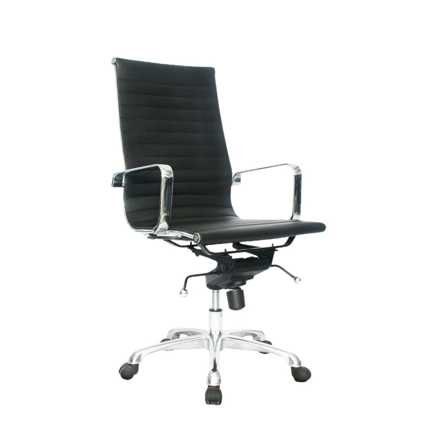 Silla Gerencial Lion  Alta  Ergonomica Brazo D Fijo Base Cromada
