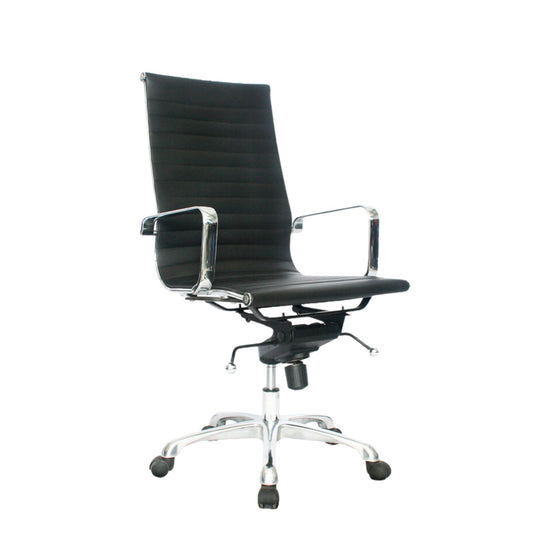 Silla Gerencial Lion  Alta  Ergonomica Brazo D Fijo Base Cromada