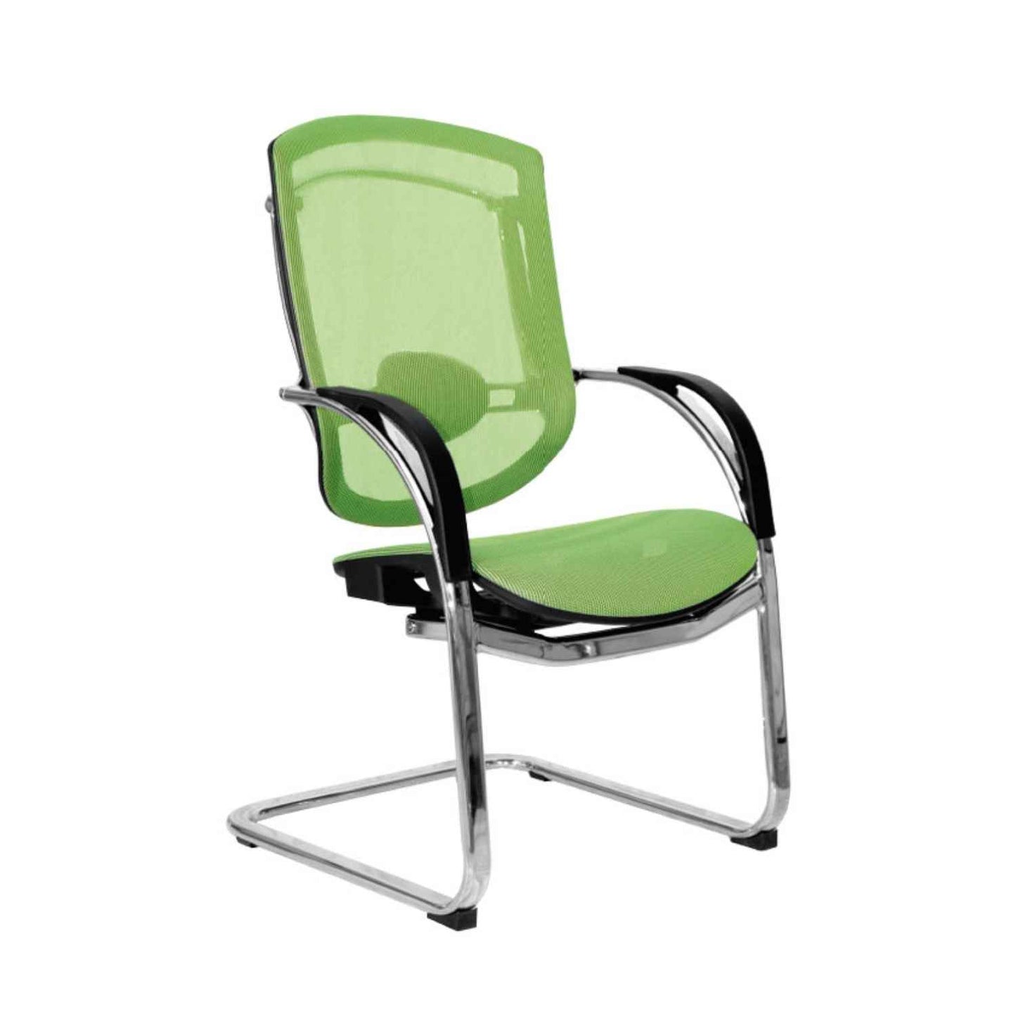 Silla Interlocutora Ergonomica Sidney  Brazo Fijo Estructura Cromada