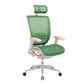 Silla Presidencial Japon Ergonomica Brazo en T Base Cromada Marco Beige