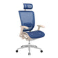 Silla Presidencial Japon Ergonomica Brazo en T Base Cromada Marco Beige
