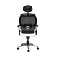 Silla Presidencial Monaco de Lujo Ergonomica Brazo en T Base Cromada Cabecero Graduable