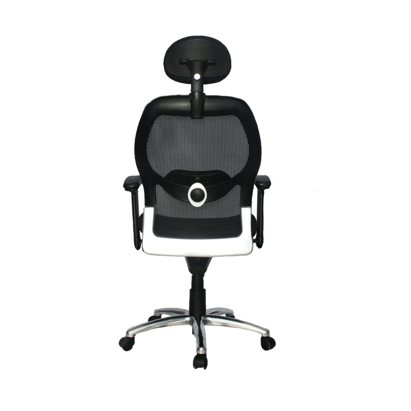 Silla Presidencial Monaco de Lujo Ergonomica Brazo en T Base Cromada Cabecero Graduable