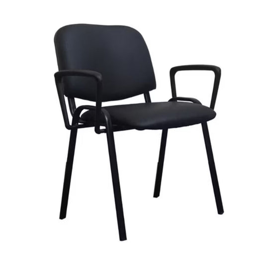 Silla Interlocutora Isosceles Ergonomica Eco con Brazos Fijos