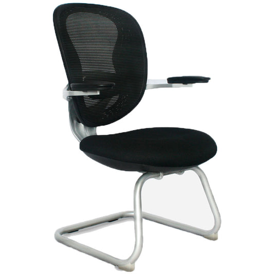 Silla Interlocutora Ergonomica Berlin Plata Brazo Fijo Estructura Cromada