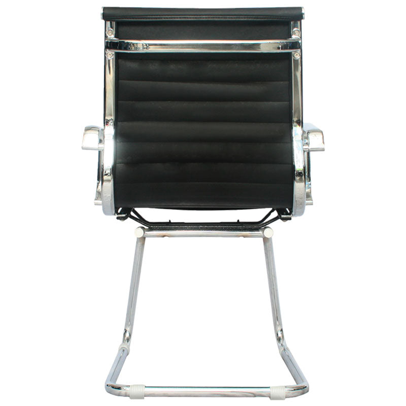 Silla Interlocutora Ergonomica Lion  Brazo Fijo Estructura Cromada