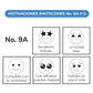 SELLOS MOTIVACIONES EMOTICONES N° 9A X 5