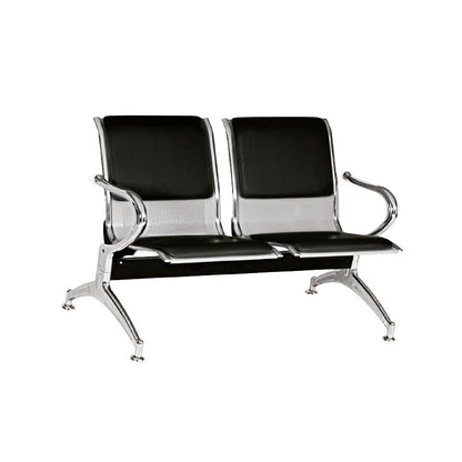 Asiento Tandem Silla de Espera Coca Acero Base Cromada Tapizado
