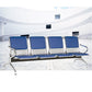Asiento Tandem Silla de Espera Coca Acero Base Cromada Tapizado